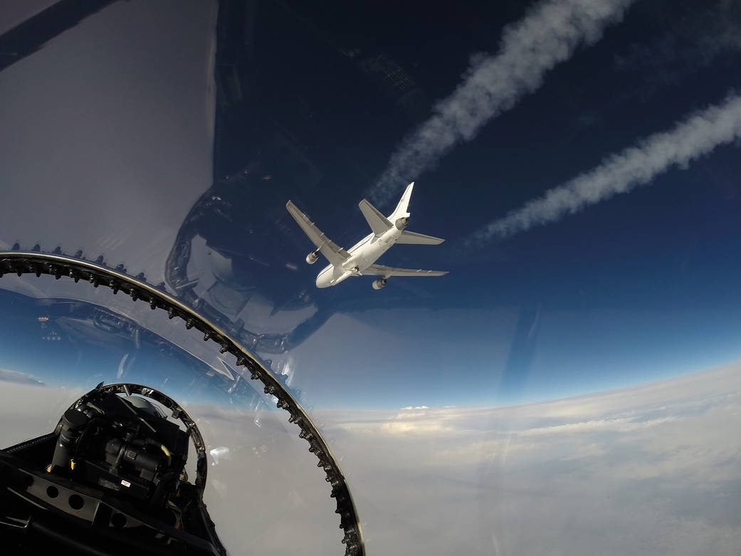 View of aircraft taken from chase plane