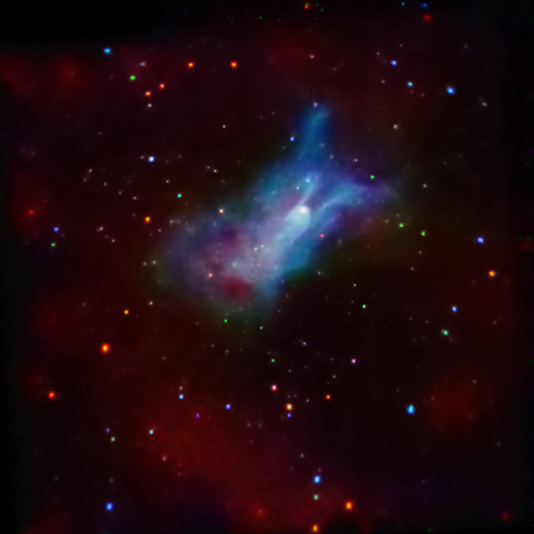 A Chandra image of G327.1-1.1, a supernova remnant about 29,000 light years from Earth.