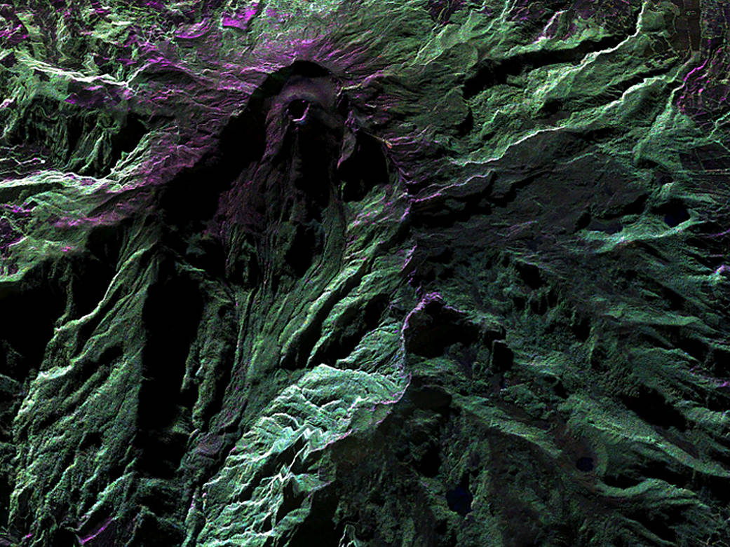 Colombia's Galeras Volcano Seen in UAVSAR Image