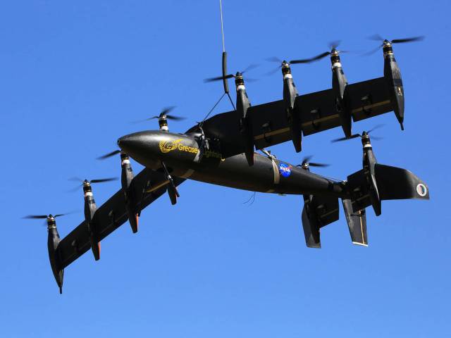  The GL-10, which has a 10-foot wingspan, recently flew successfully while tethered.