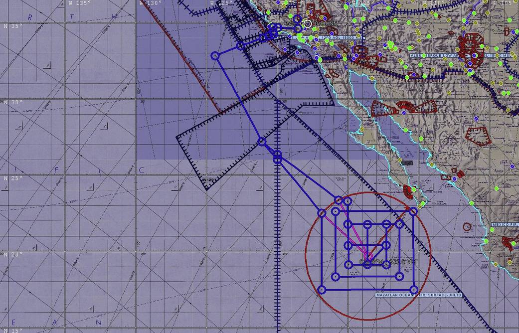 Planned Flight Path over Tropical Depression Frank