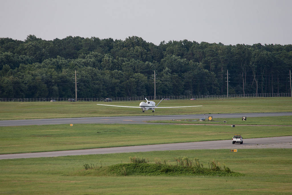 Global Hawk Flaring at Wallops