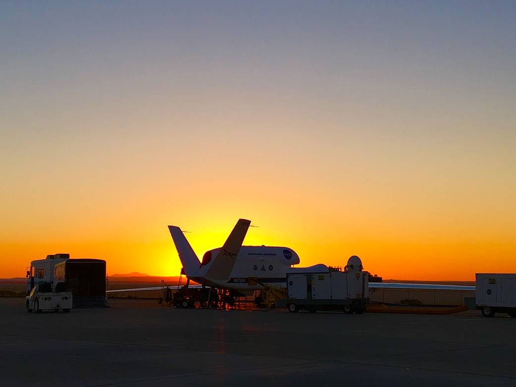 NASA Global Hawk is going through testing of its communication components and satellite connection links.