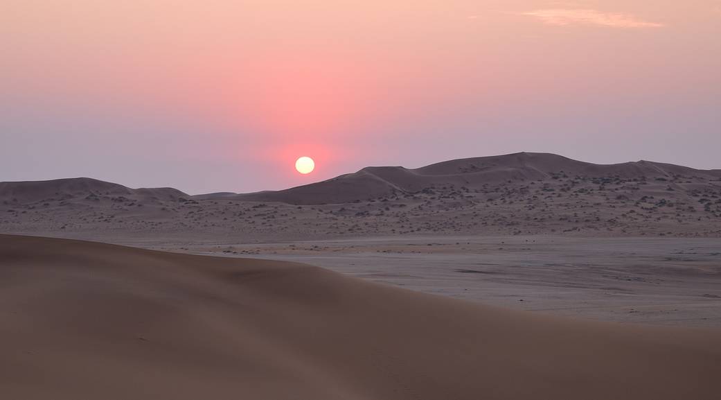 Sunset at Gobabeb, Namibia. 