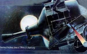 Artwork by Barron Storey of Gravity Probe B: What is Gravity Probe B?