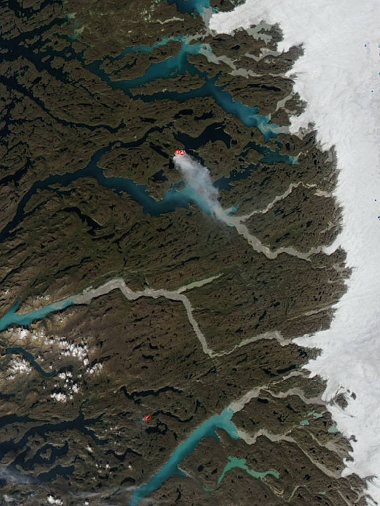 Wildfire Burns in Icy Greenland
