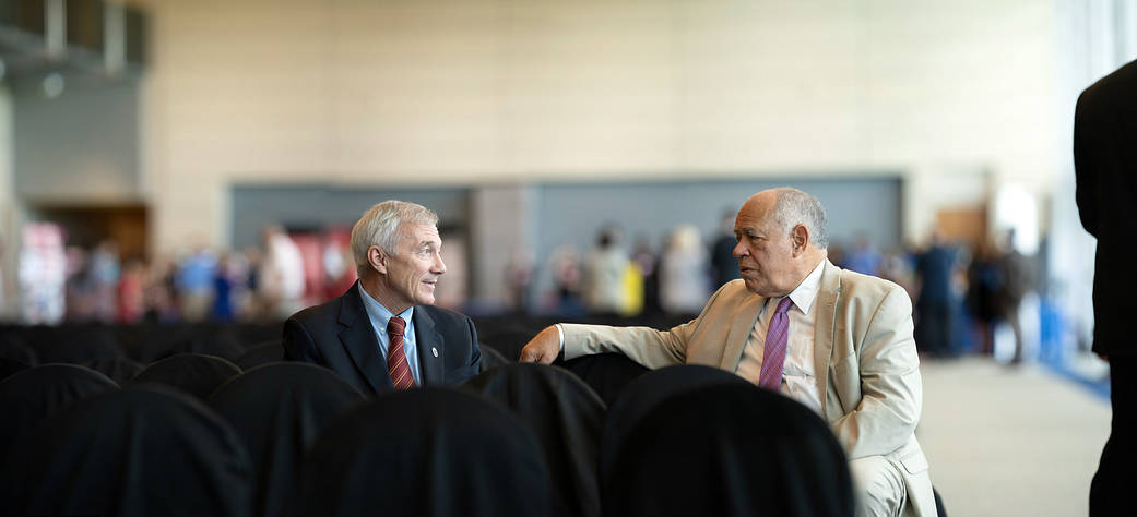 Astronauts Terry Wilcutt and Fred Gregory