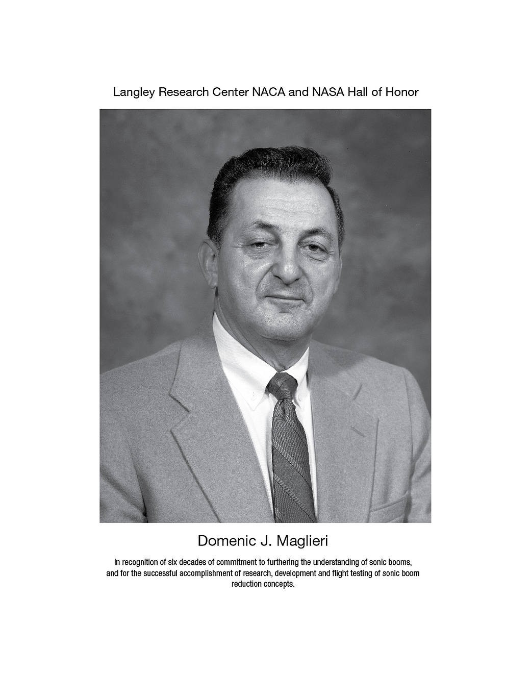 A portrait of Domenic J. Maglieri.