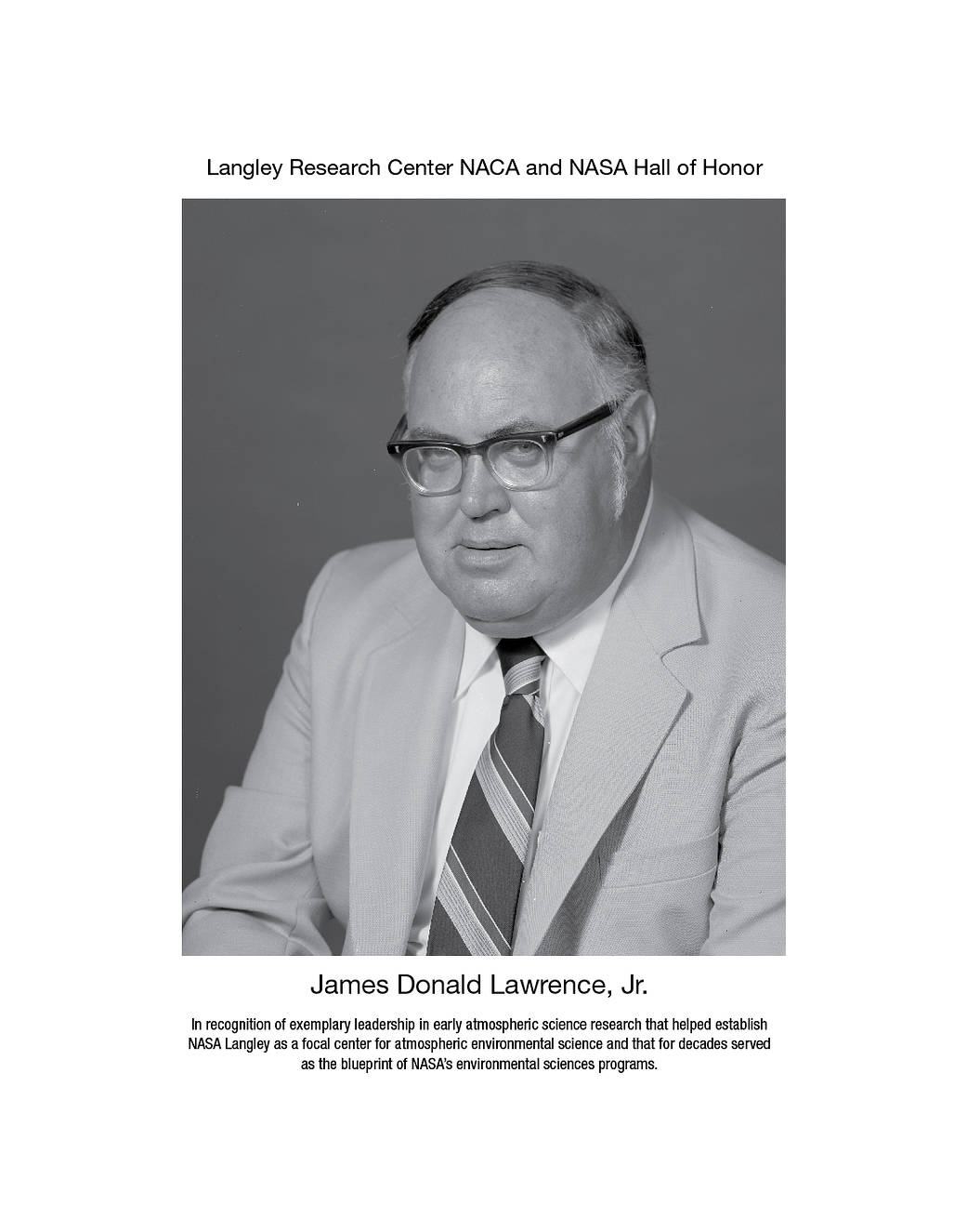 A portrait of James Donald Lawrence.