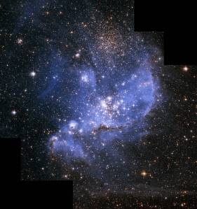 blueish cloud with stars