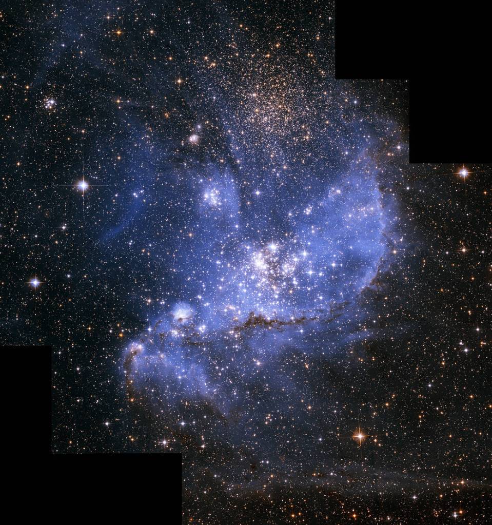 blueish cloud with stars