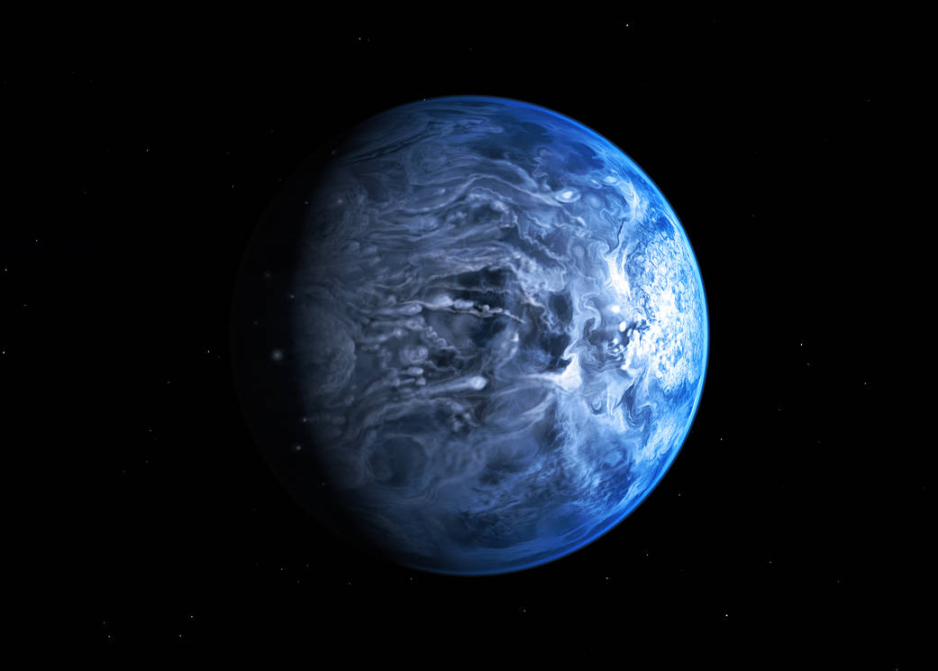 Artist concept of exoplanet HD 189733b