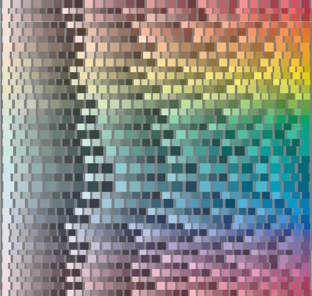 Predictive sRGB rendering of the “Munsell Book of Colors” tiles