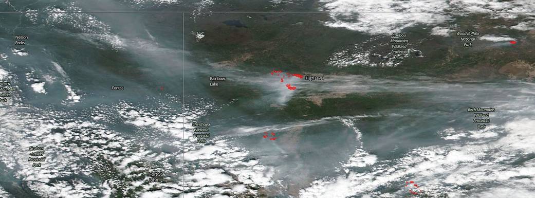 Alberta sees several fires in the province including the large fire near the town of High Level.