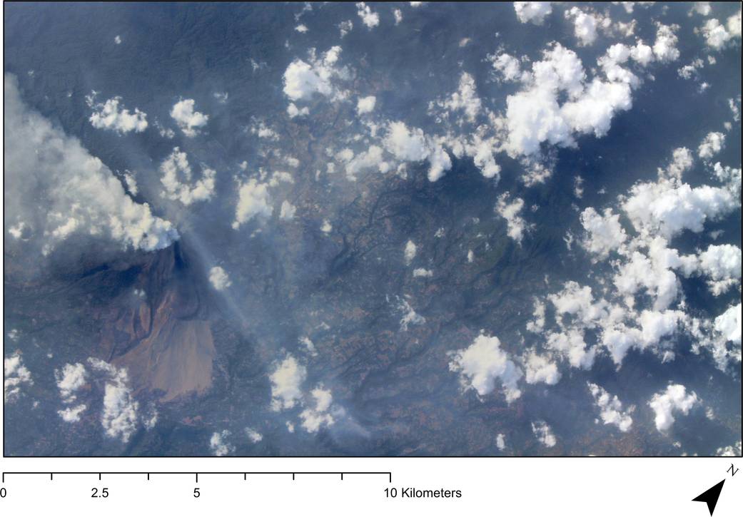ISERV image of Sinabung Volcano, 9 March 2014. 