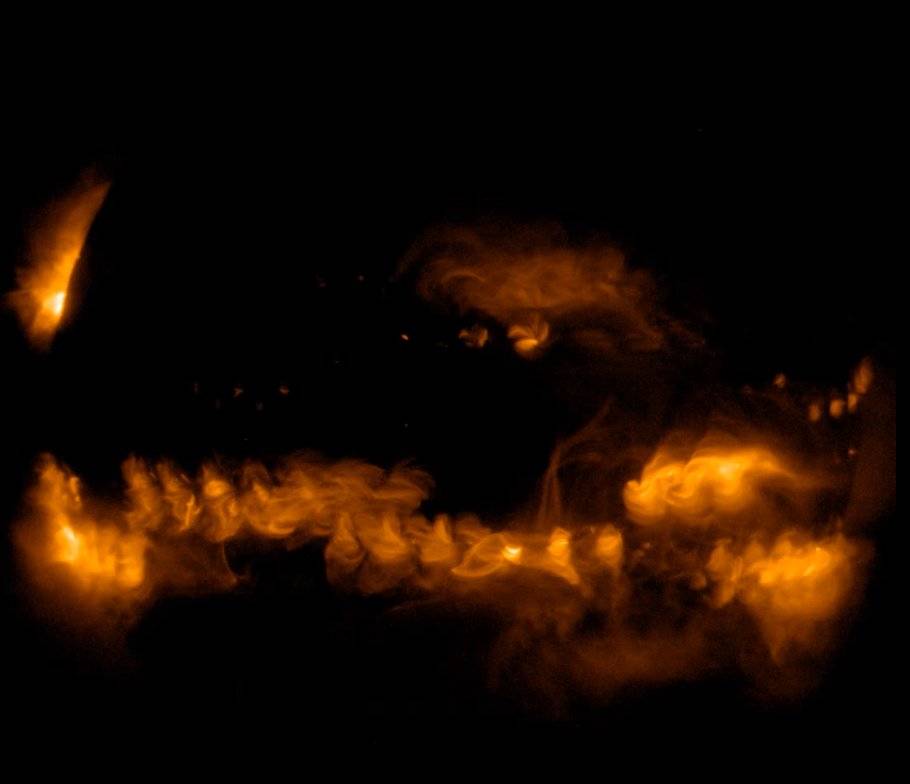 Video still image of the sun's coronal activity