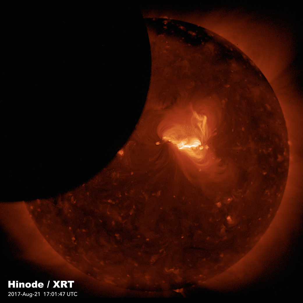 On Aug. 21, 2017, the international Hinode solar observation satellite captured its own images of the total solar eclipse.