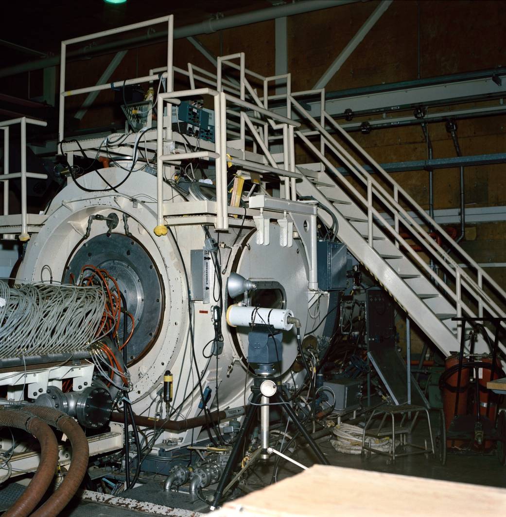 Historic View of 8′ Vacuum Chamber in ARMSEF, facing northwwest