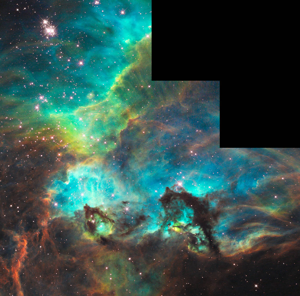 small portion of the Tarantula Nebula