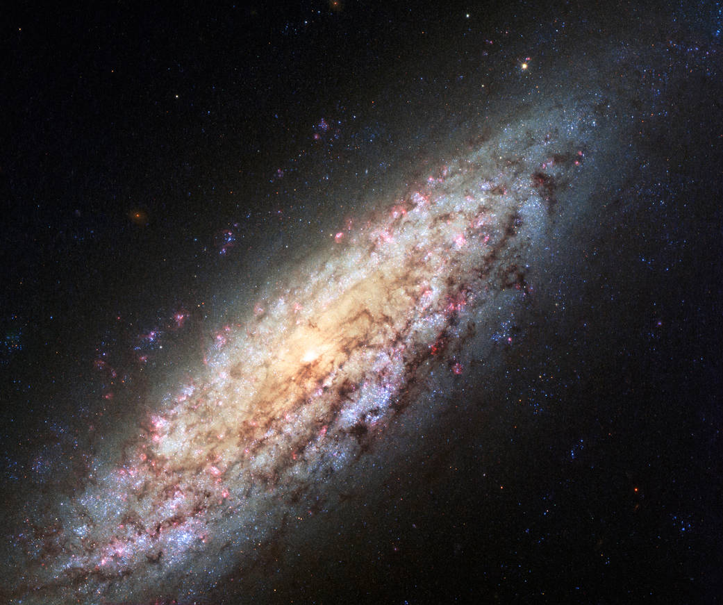 Hubble image of a lonely galaxy "lost in space"