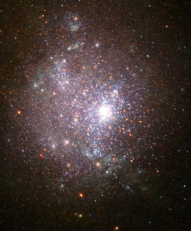 central region of the small galaxy NGC 1705