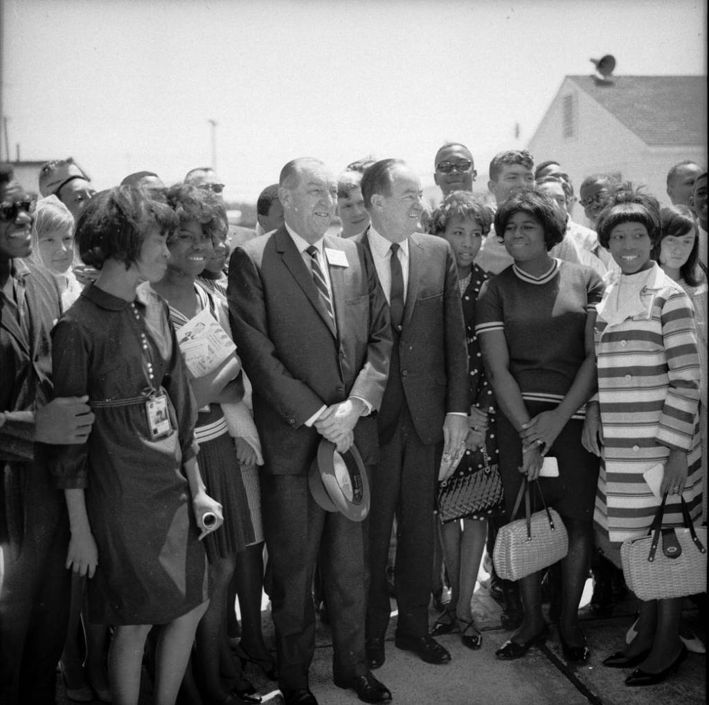 Vice President Hubert Humphrey Meets with Participants in the YOC and NYC Programs in May 1967