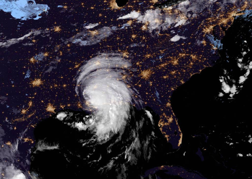 Tropical Storm Ida Passes Over the Southern U.S.