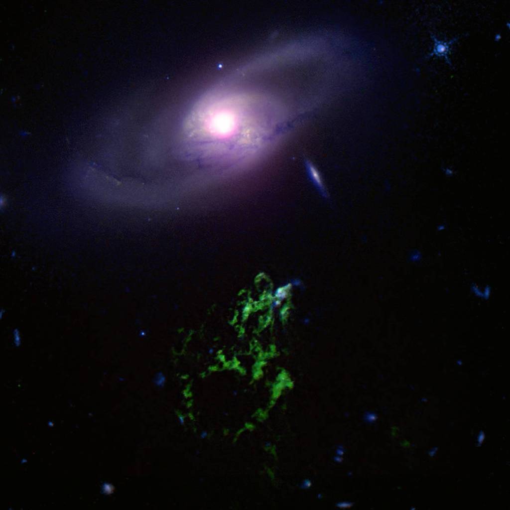 A Black Hole Story Told by a Cosmic Blob and Bubble