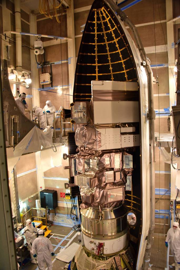 Delta II Payload Fairing Installed Around ICESat-2