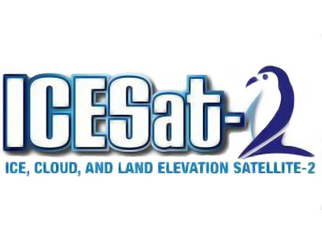 Logo for ICESat-2 satellite mission. Logo for ICESat-2 satellite mission.