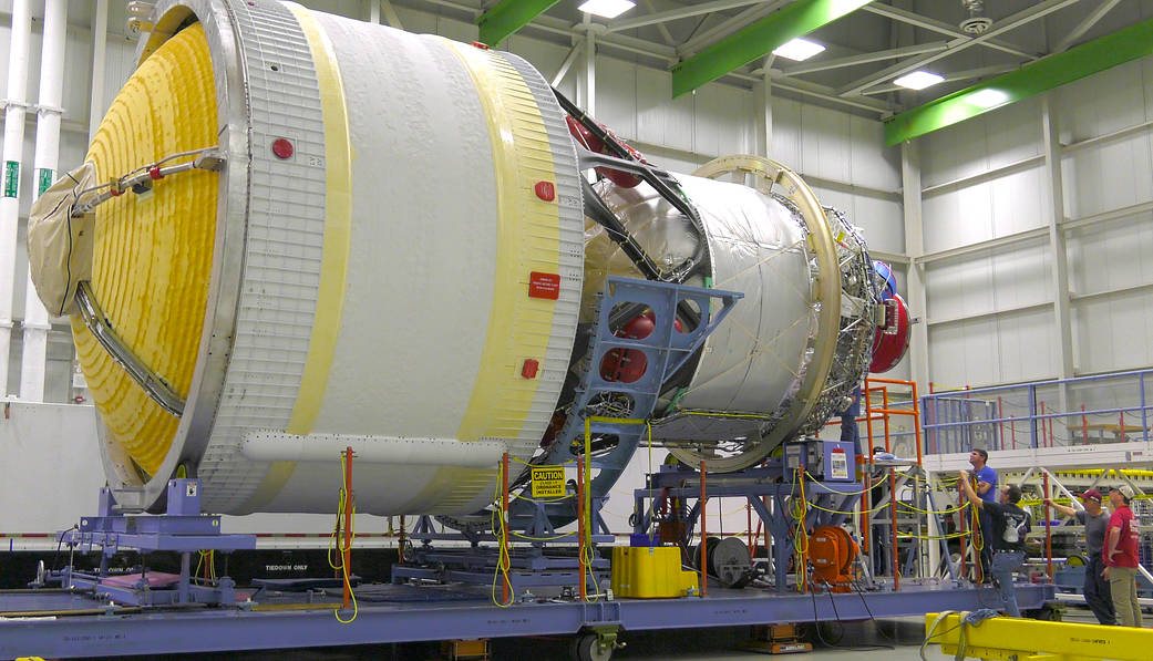 The interim cryogenic propulsion stage (ICPS) for the first flight of NASA's Space Launch System