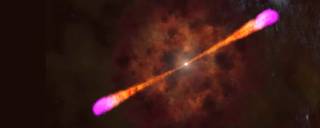 Gamma-ray bursts are the most luminous explosions in the cosmos. Astronomers think most occur when the core of a massive star runs out of nuclear fuel, collapses under its own weight, and forms a black hole, as illustrated in this animation.
