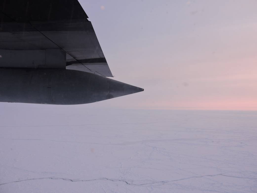 Lots of sea ice, nothing else, just ice.
