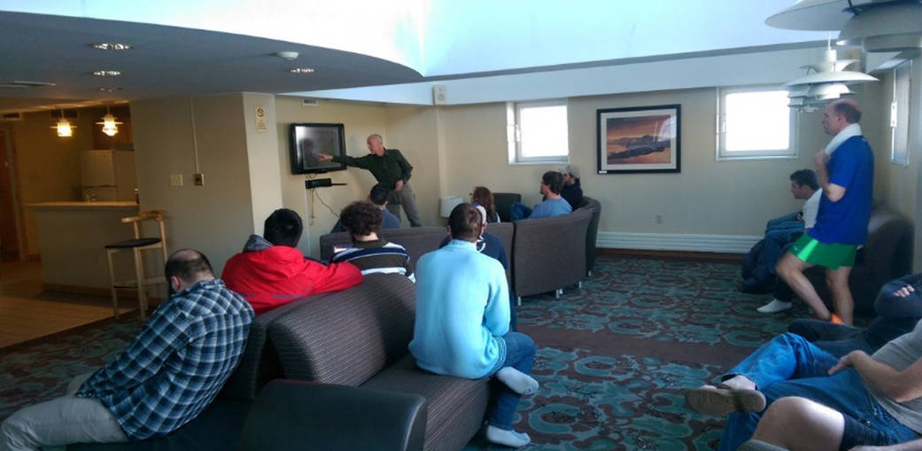 End of the day science meeting.