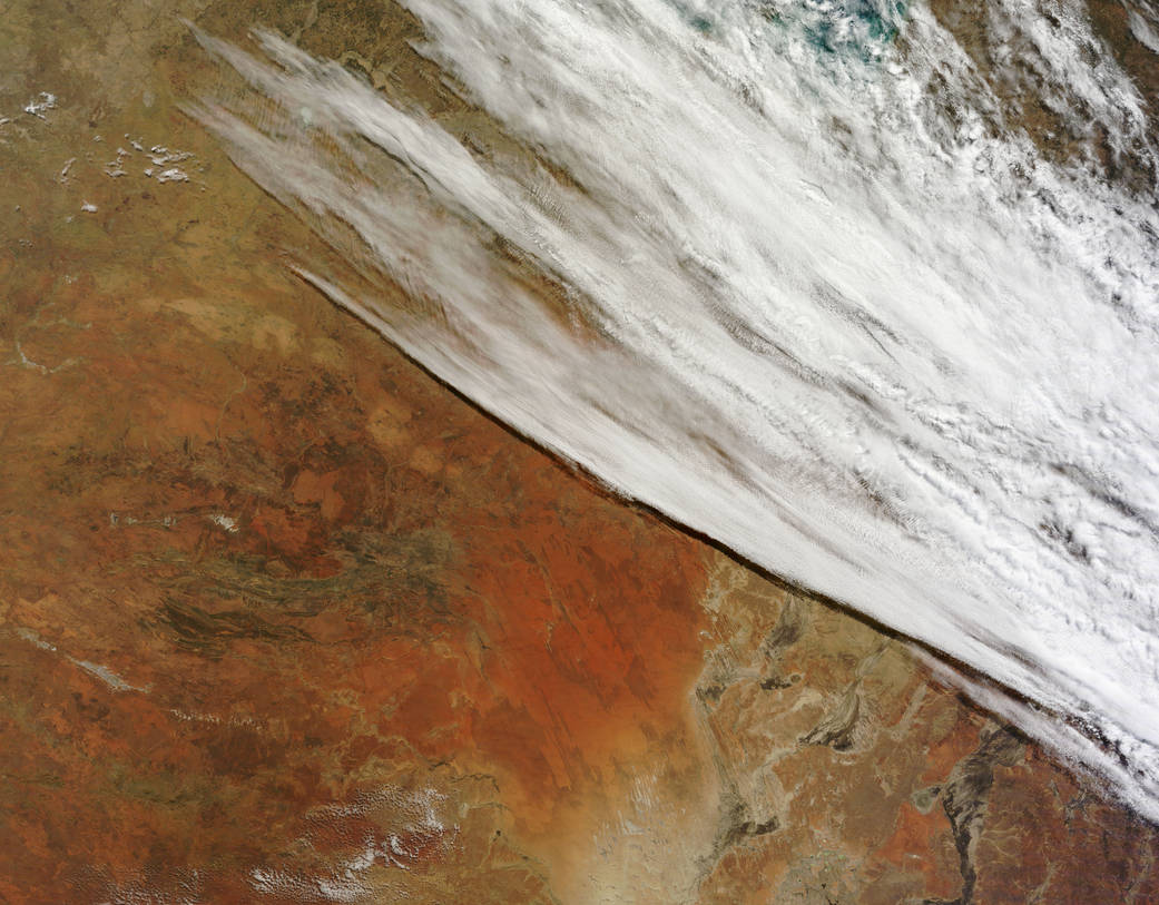 The Moderate Resolution Imaging Spectroradiometer (MODIS) aboard NASA’s Terra satellite captured this true-color image of cent