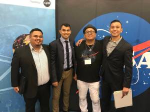 Eddie Gonzales with LatinX/Native American undergrads