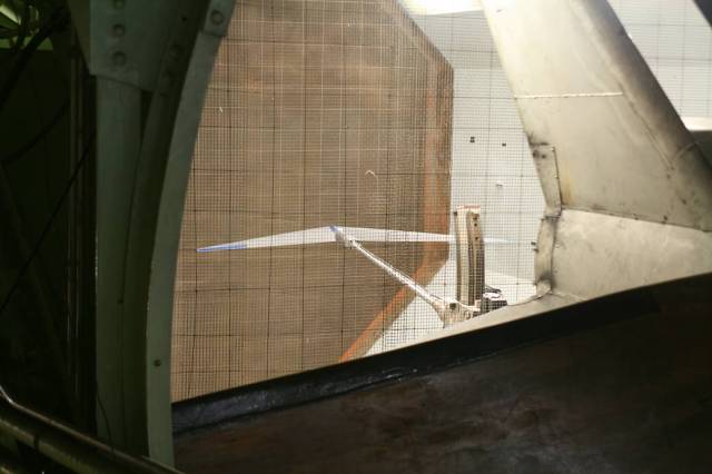 The view from the control room of the NASA Langley 12-foot wind tunnel