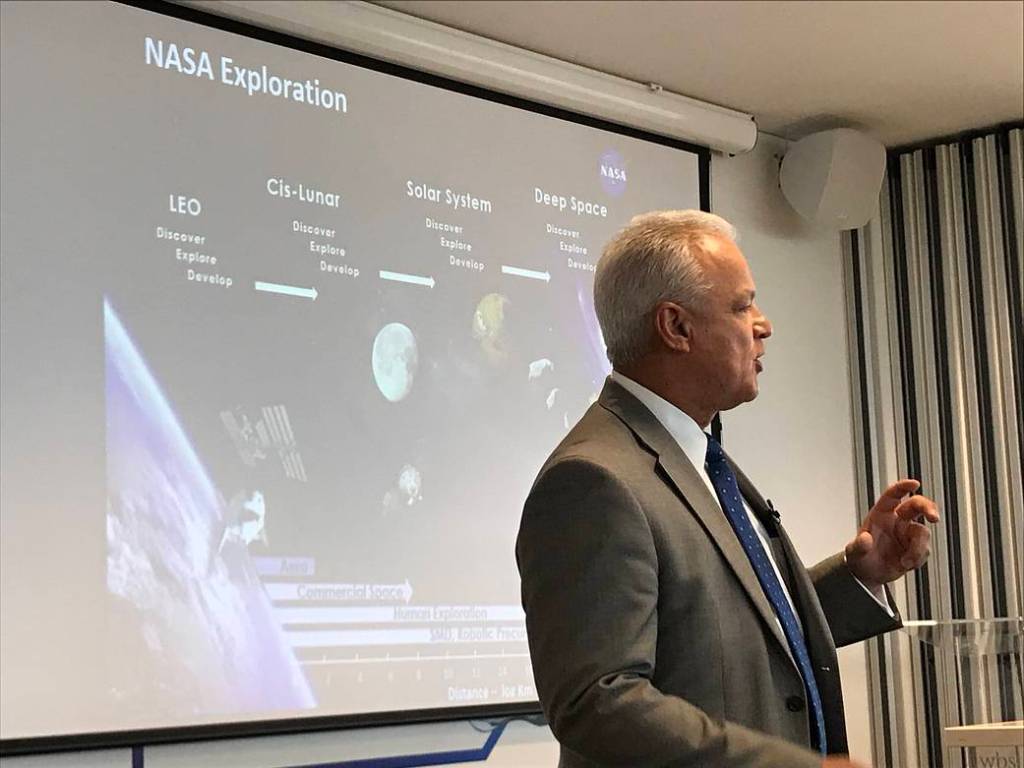 NASA Acting Chief Technologist Douglas Terrier Gives Lecture at University of Warwick