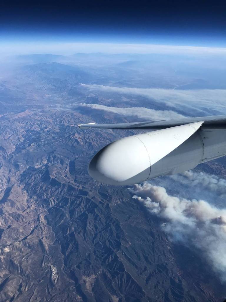 NASA’s Science Aircraft Flies Over Thomas Fire in California