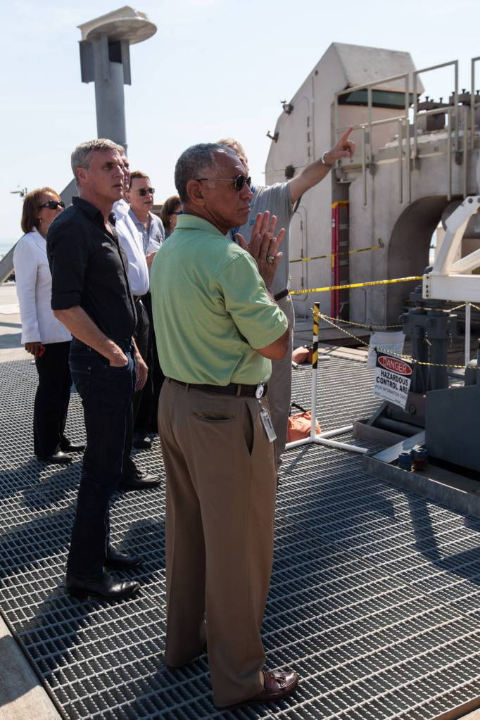 Administrator Bolden, NASA Advisory Committee Members Tour Horizontal Integration Facility at Wallops