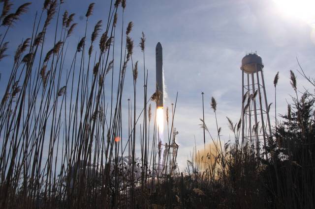Orbital Sciences Corp. launched its Cygnus cargo spacecraft aboard its Antares rocket at 1:07 p.m. EST Thursday, Jan. 9, 2014, f