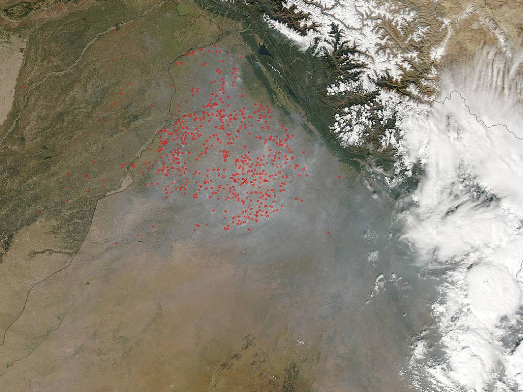 Agricultural Fires in India’s Punjab Region