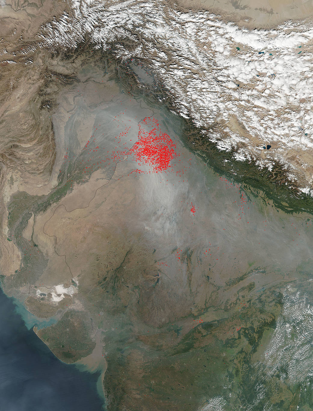 Agricultural fires in India