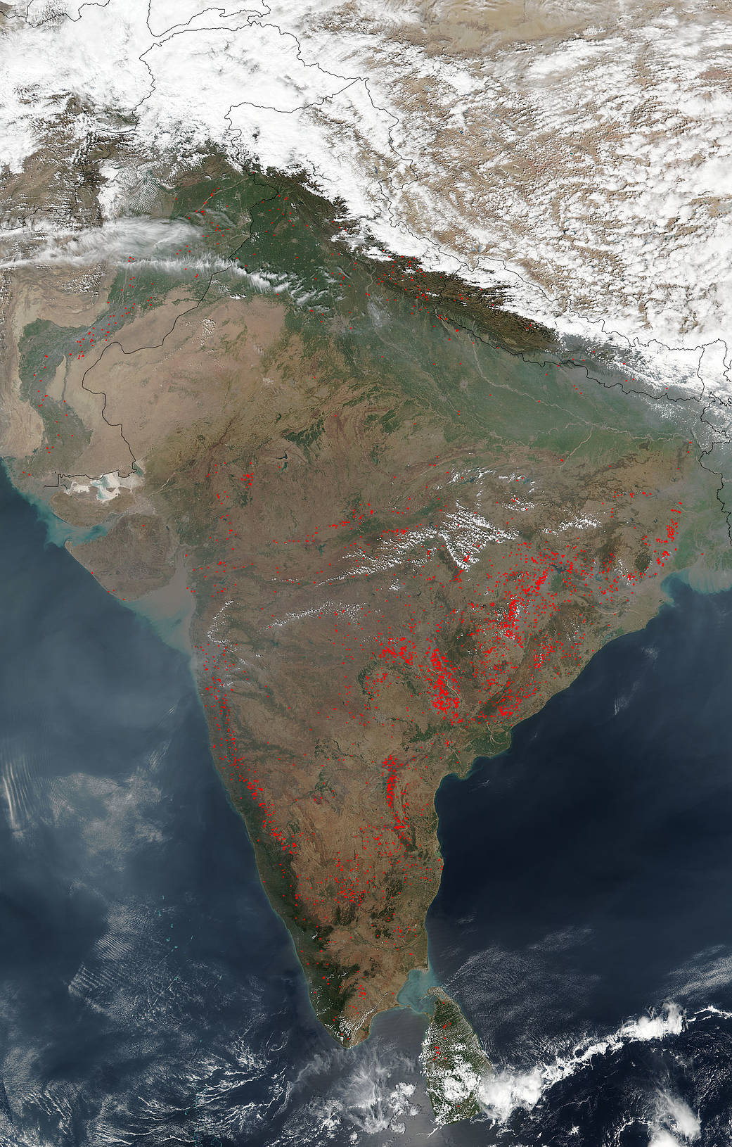 Fires in Southern India