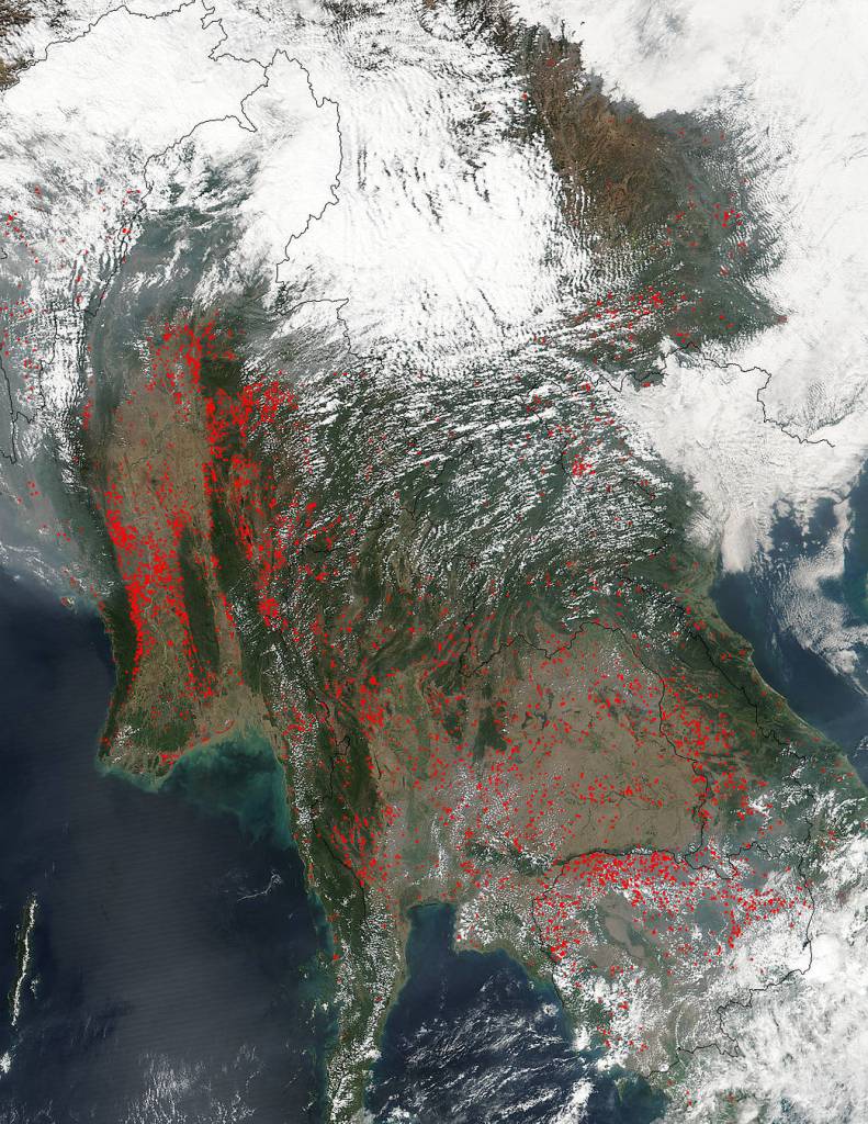 Fires Dominate the Landscape in Indochina