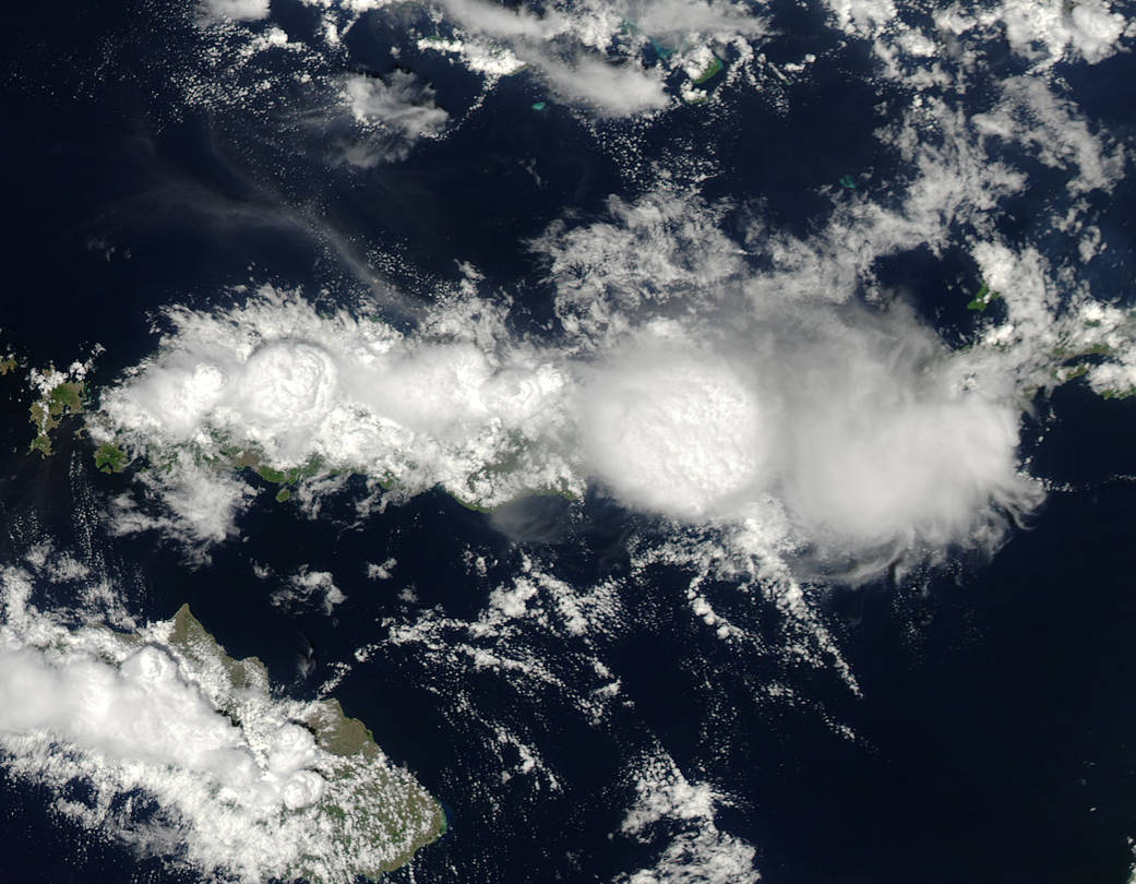  In this image acquired by NASA's Aqua satellite, texture, shape and shadows lend definition to mushrooming thunderheads over th