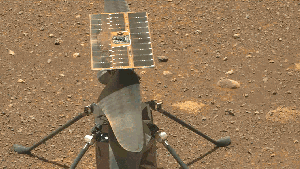 Mars Helicopter Ingenuity blades rotating