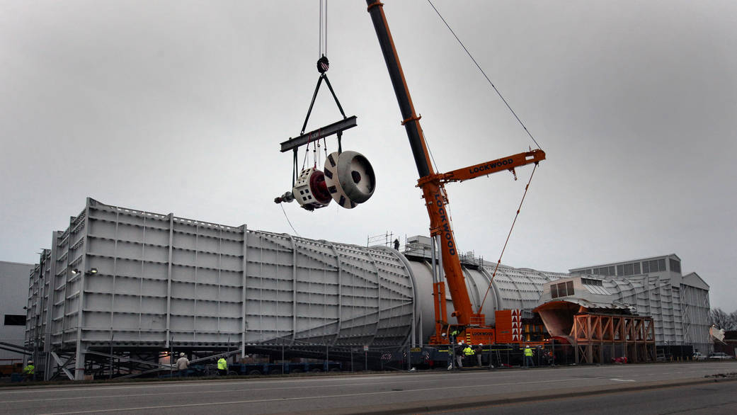 14- by 22-Foot Wind Tunnel motor removal
