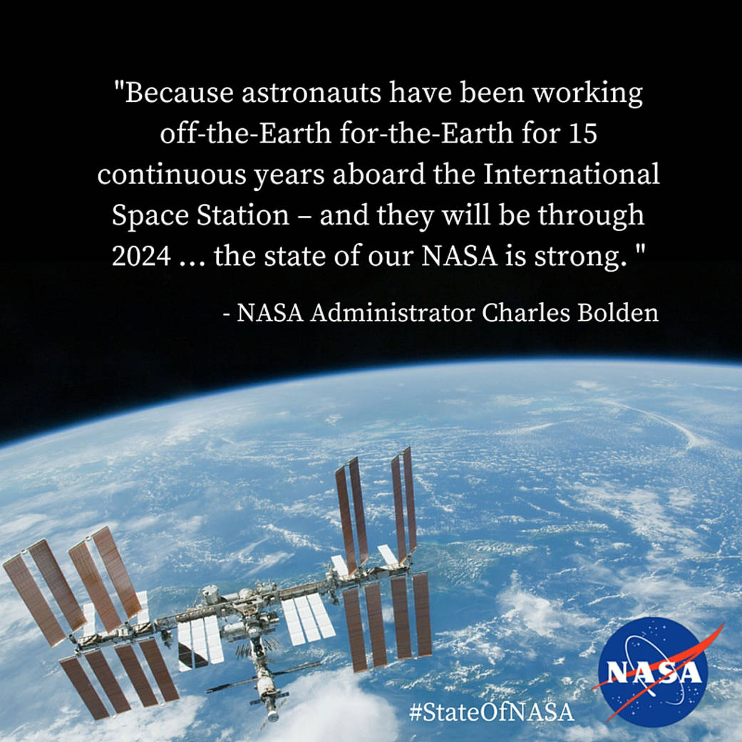State of NASA 2016 – International Space Station