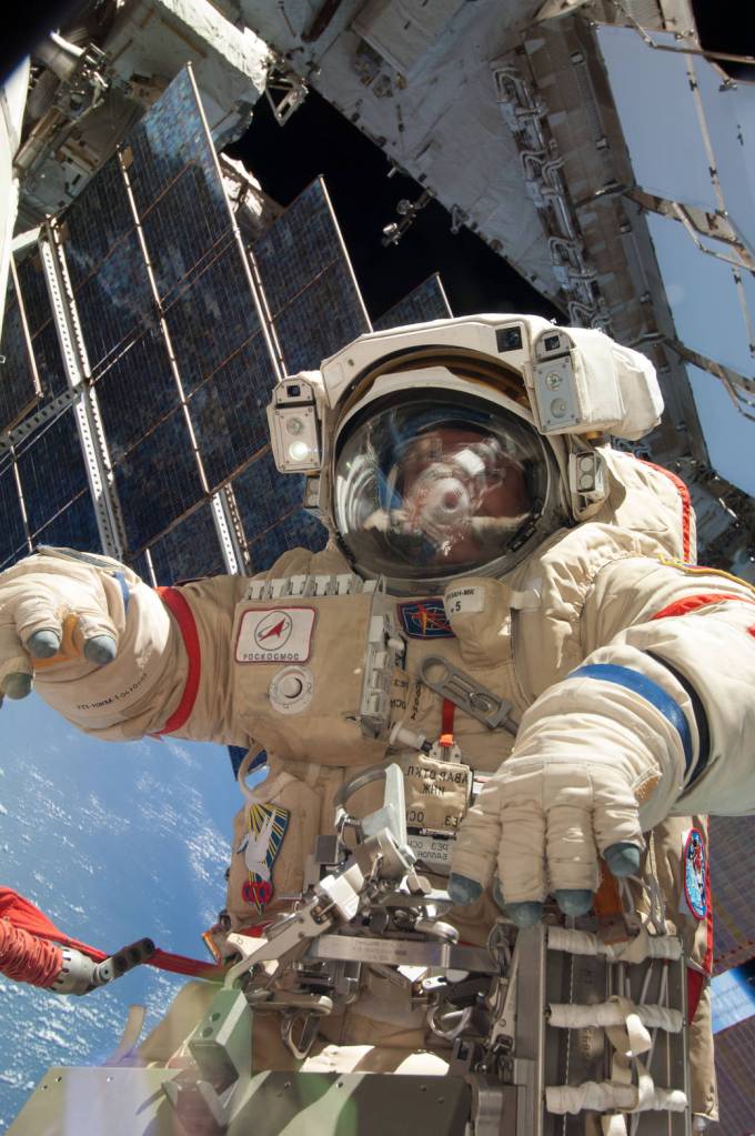 Cosmonaut Fyodor Yurchikhin Participates in Spacewalk